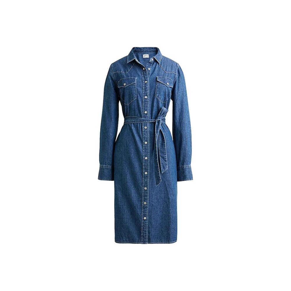 Denim Blue Button-Down Dress